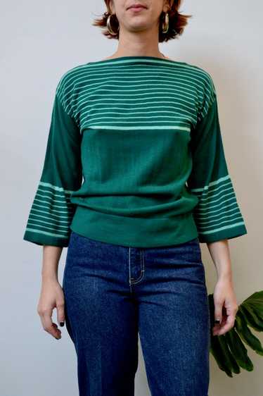 Miss K Green Striped Knit