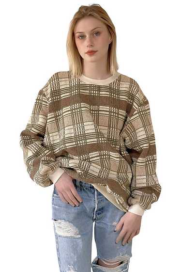 Vintage 1990's Neutral Tone Woven Oversized Sweate