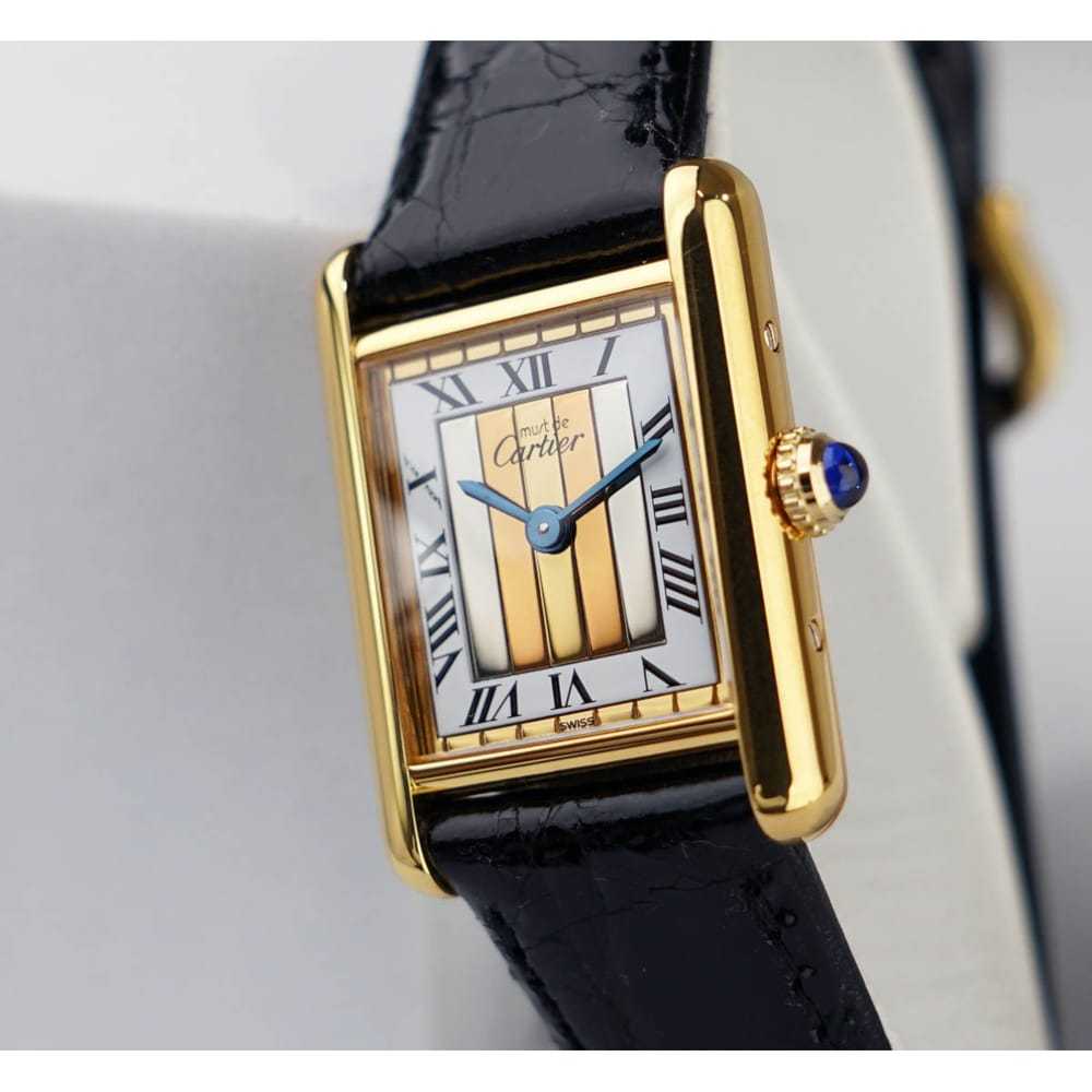 Cartier Tank Must silver gilt watch - image 3