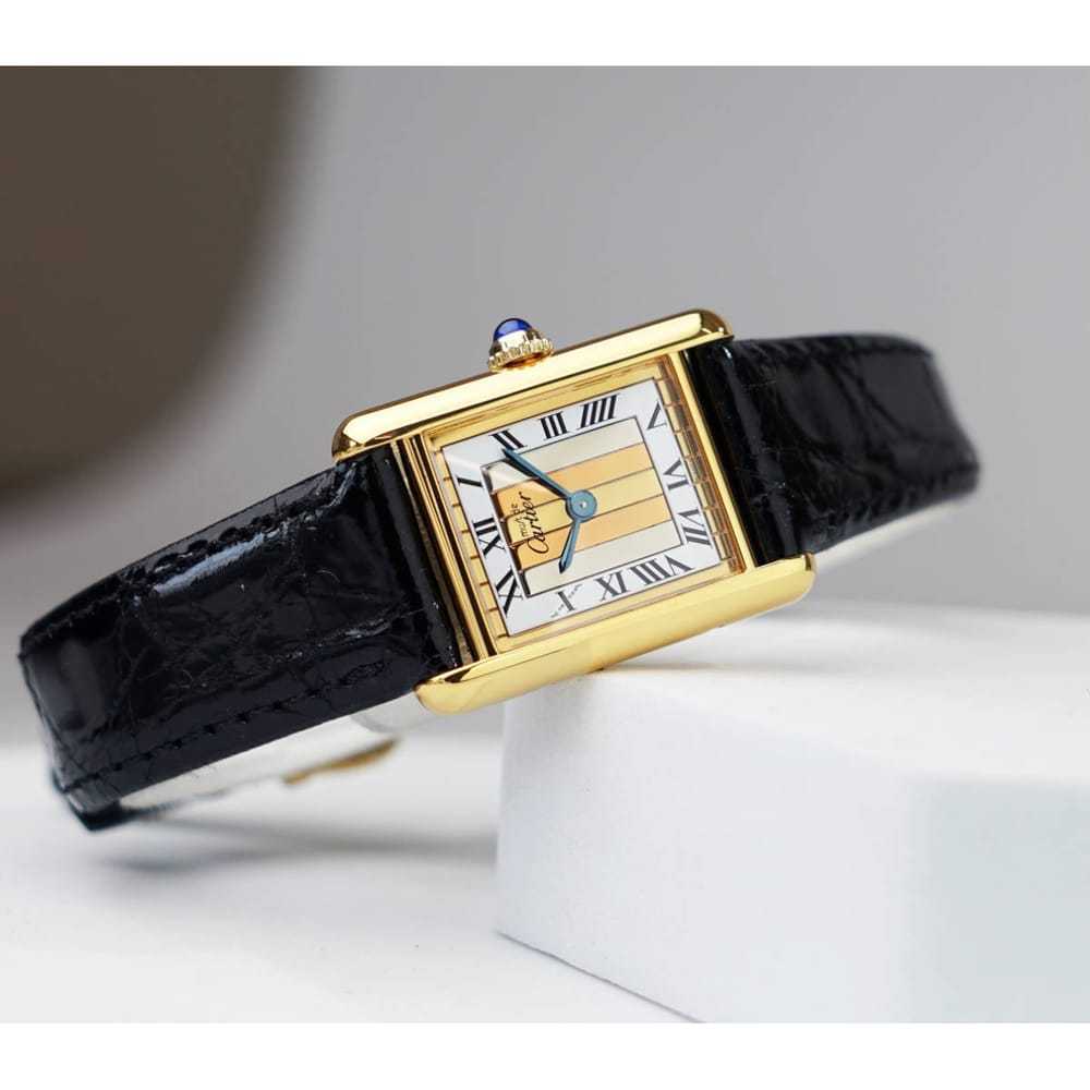 Cartier Tank Must silver gilt watch - image 4