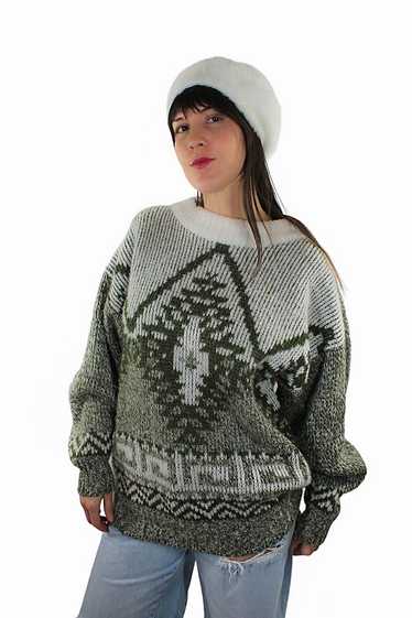 1980s Mountain Pine Oversized Sweater Selected By 