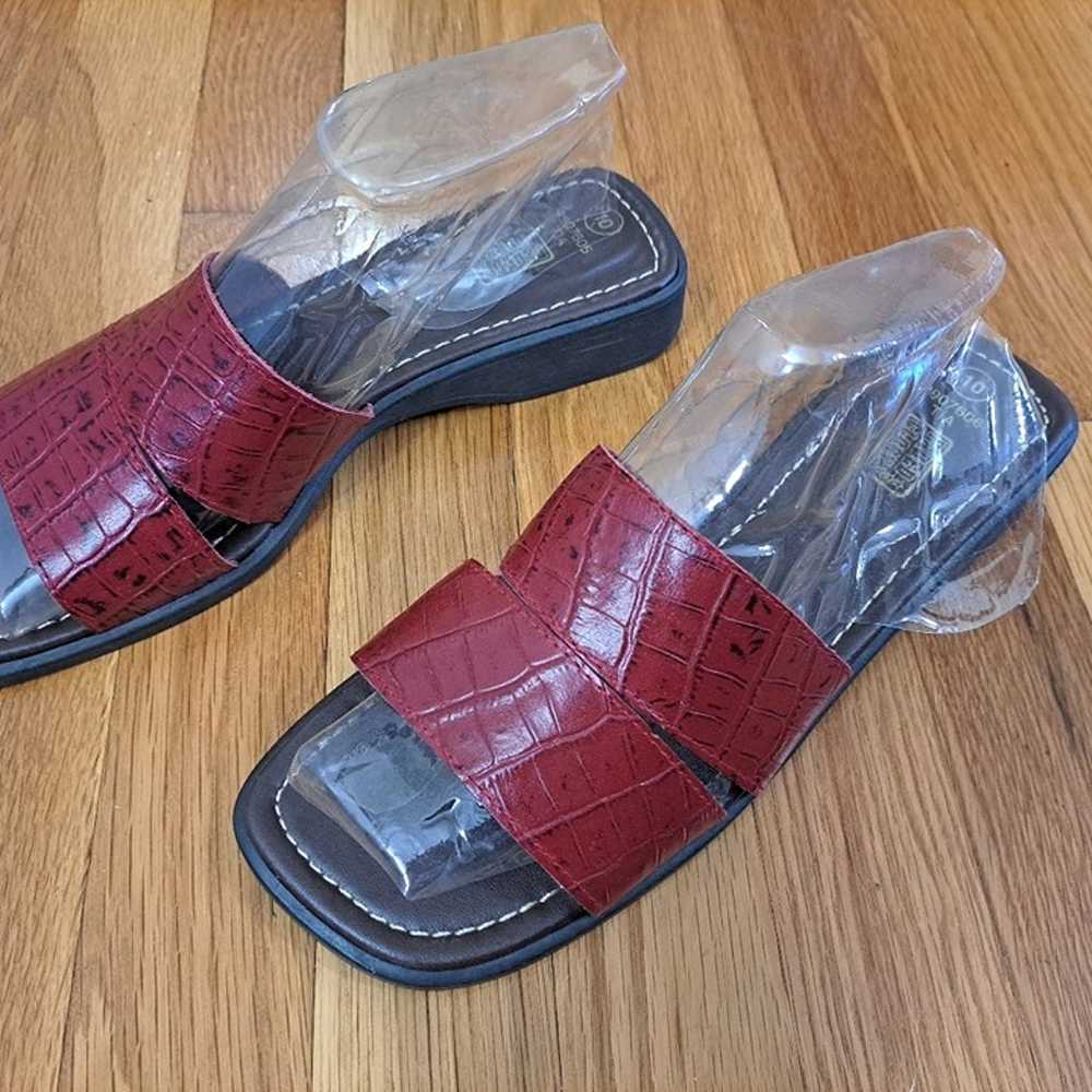 Vintage Faded Glory Women's 10 Sandals Red Maroon… - image 6