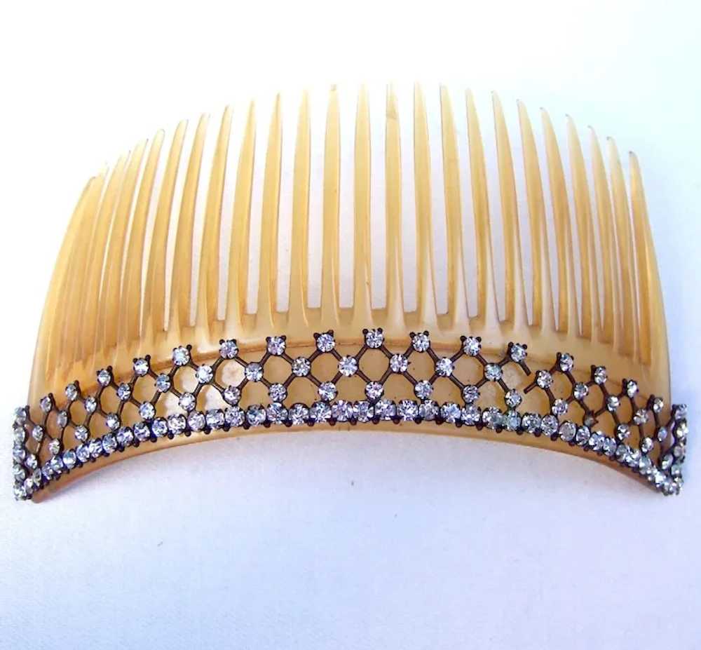 Edwardian rhinestone hair comb bridal hair access… - image 2