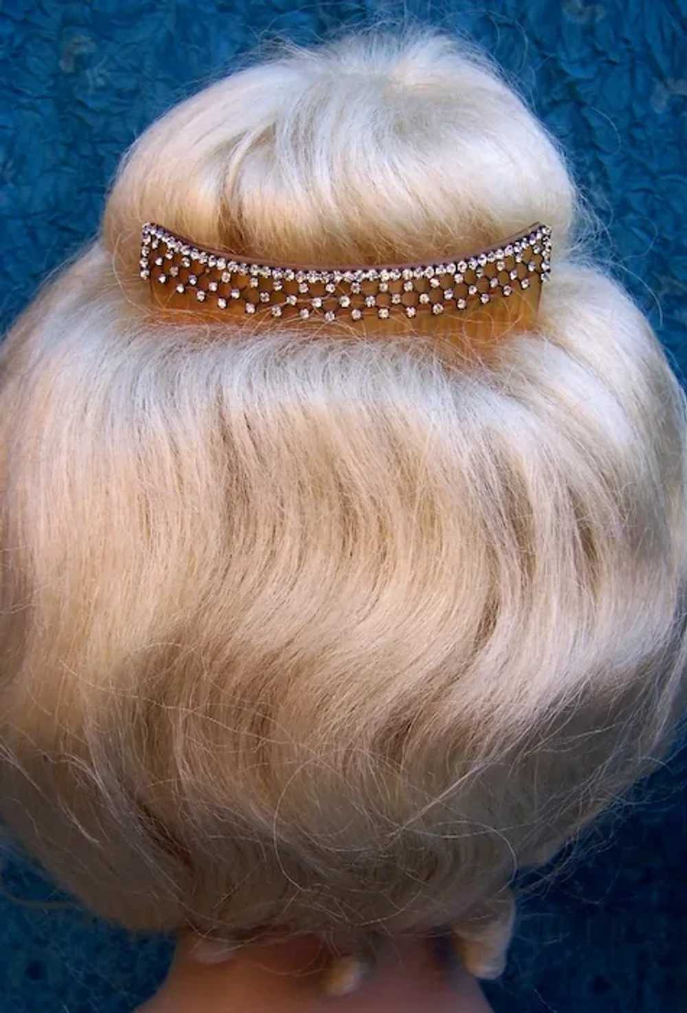 Edwardian rhinestone hair comb bridal hair access… - image 7