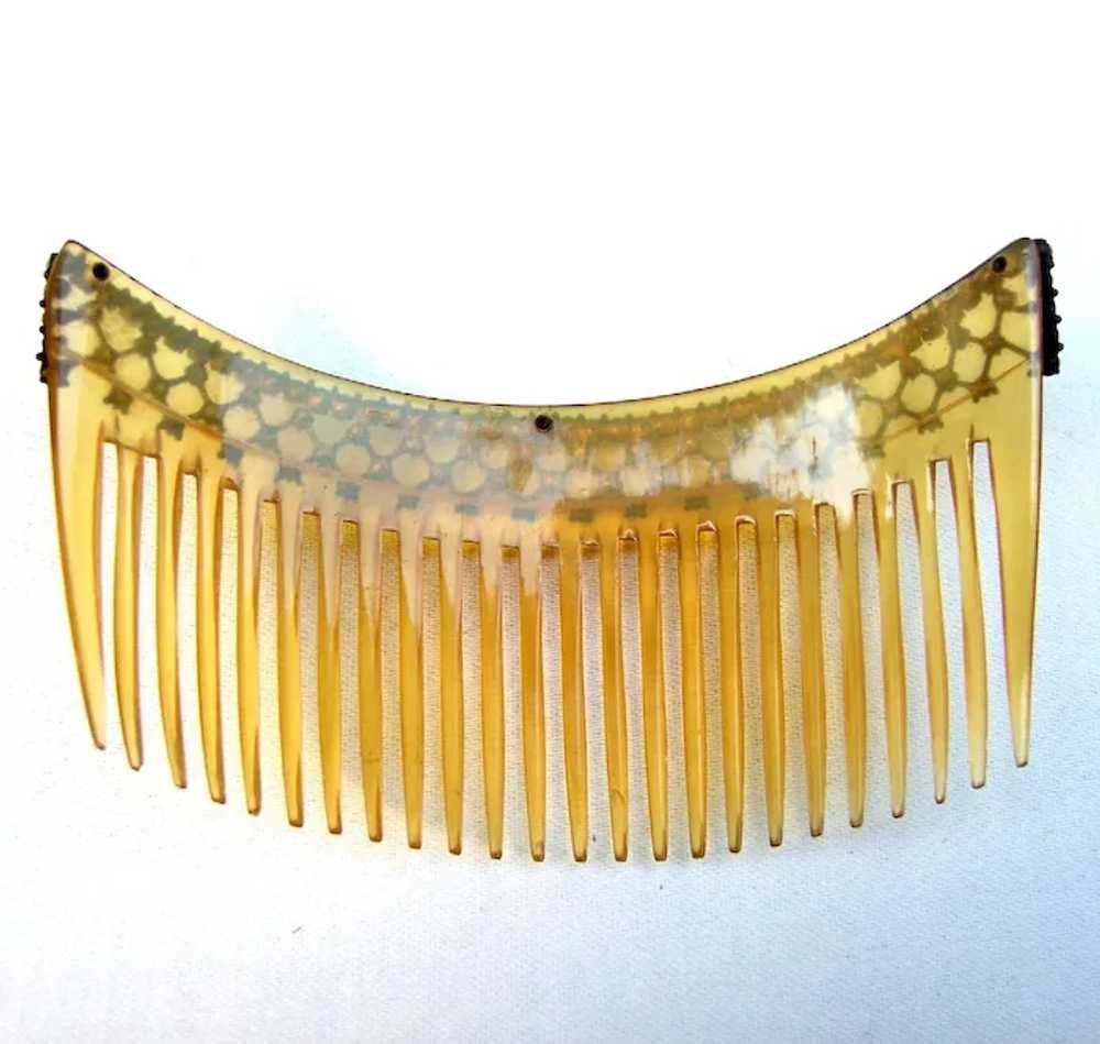 Edwardian rhinestone hair comb bridal hair access… - image 8