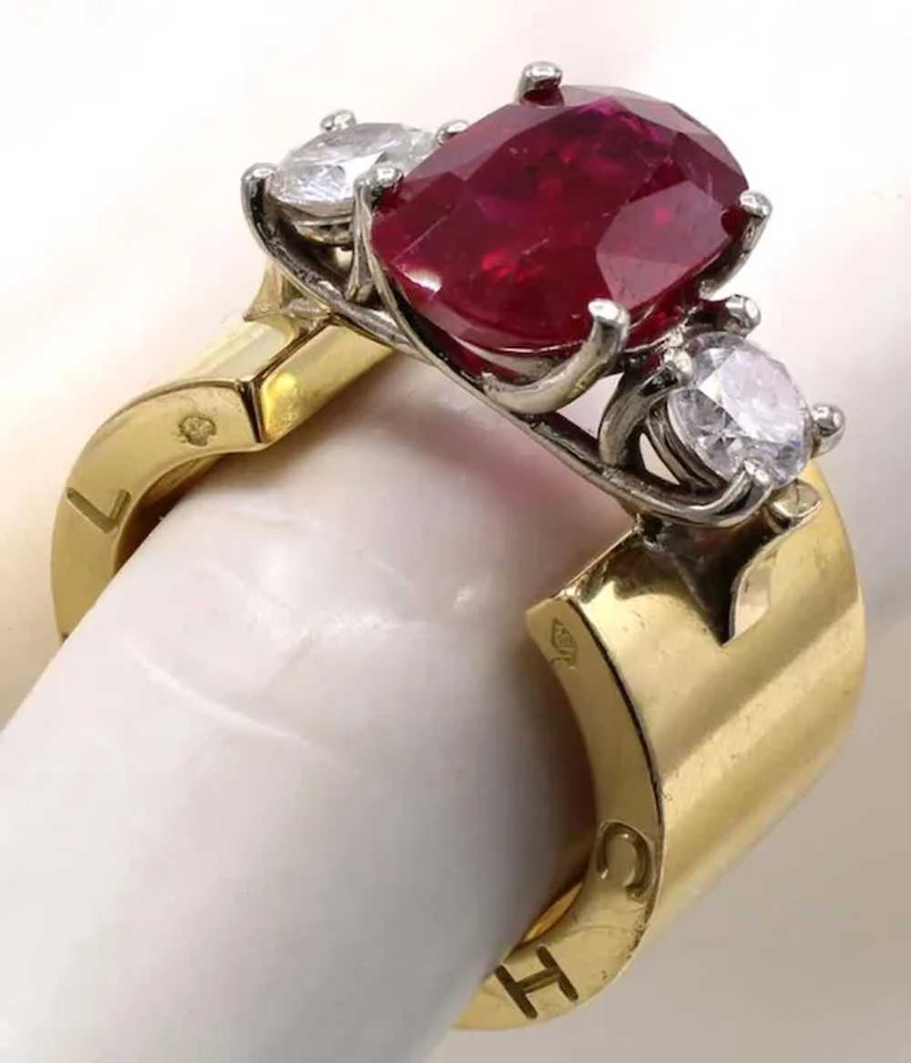 Chanel Paris Ruby Diamond Band Ring - image 4