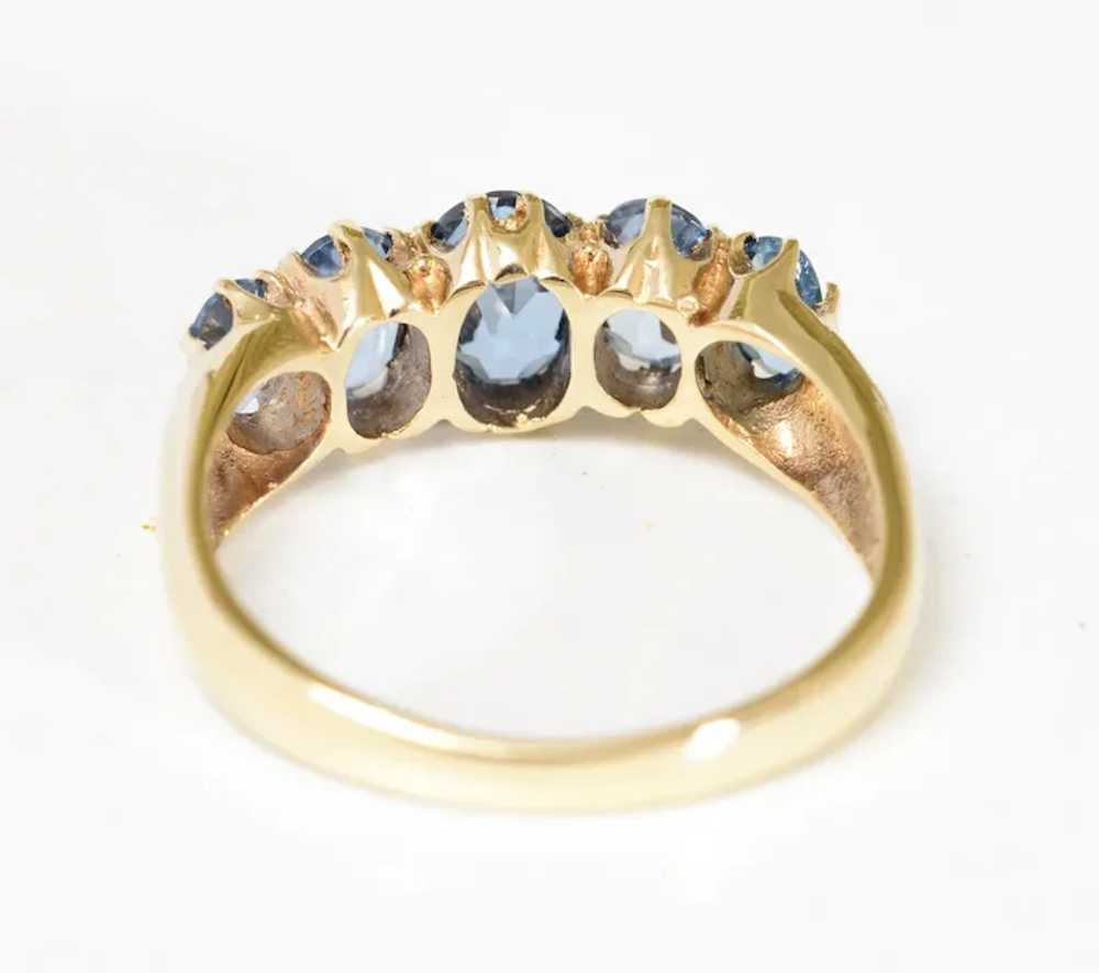 Vintage 9ct Gold Five Stone Classic Ring With Nat… - image 6