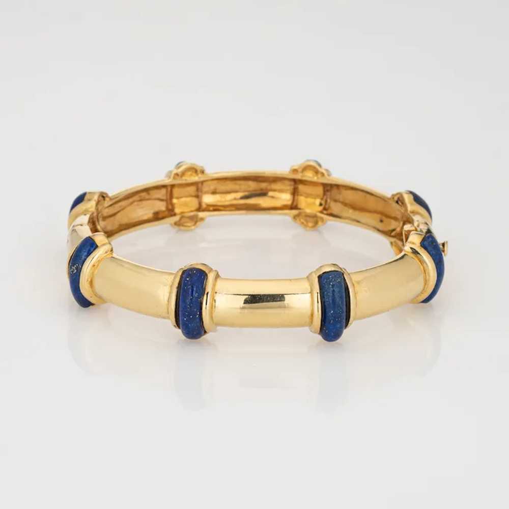 Vintage Tiffany & Co Bangle Bracelet Lapis Lazuli… - image 2