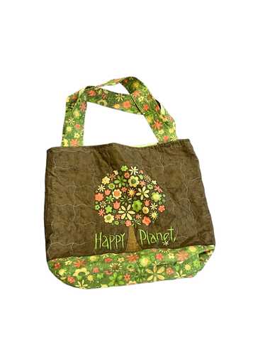 Happy Planet” handmade / homemade open top tote - image 1
