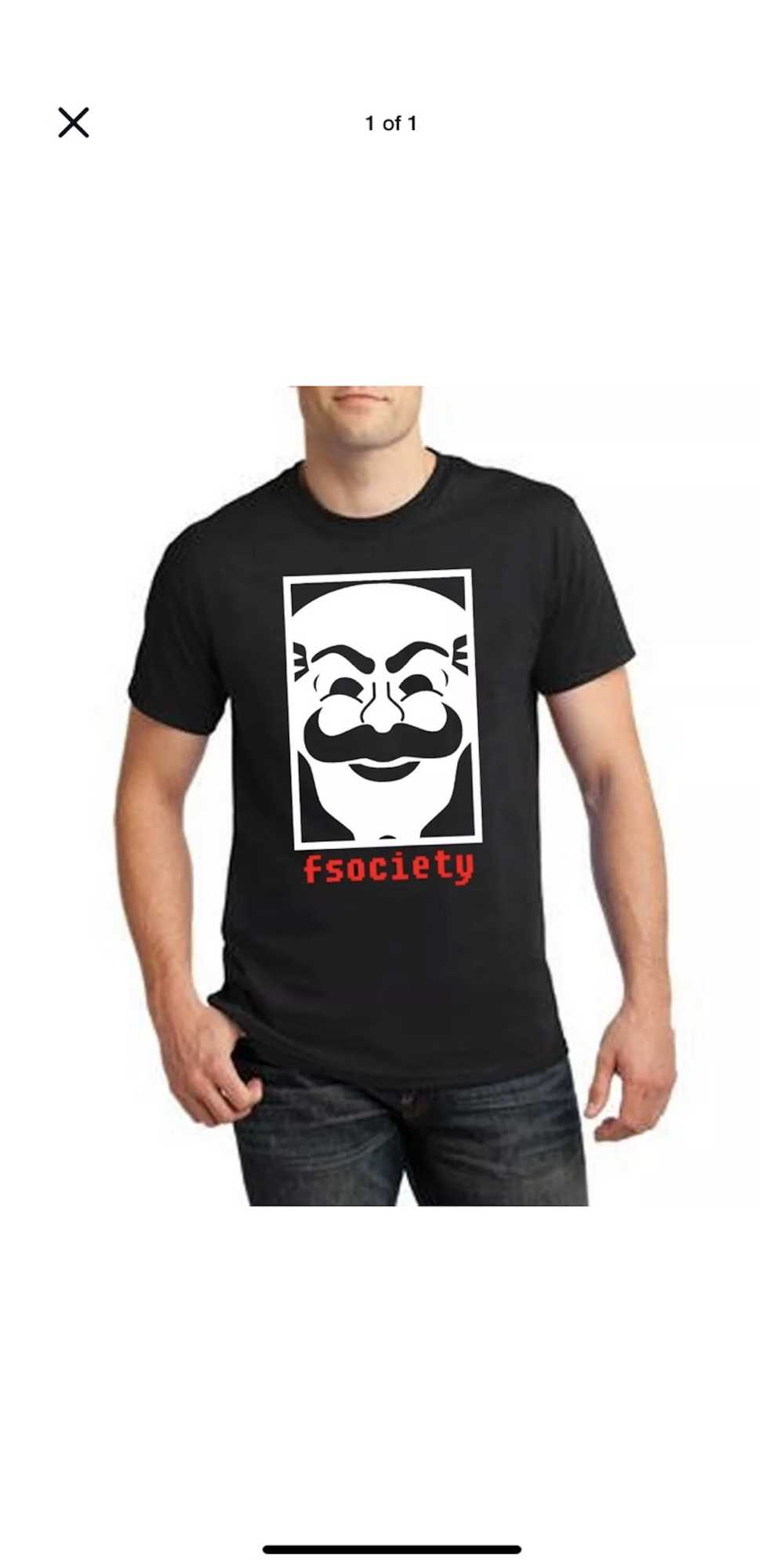 Streetwear Loot crate F Society hacker tshirt mr.… - image 1