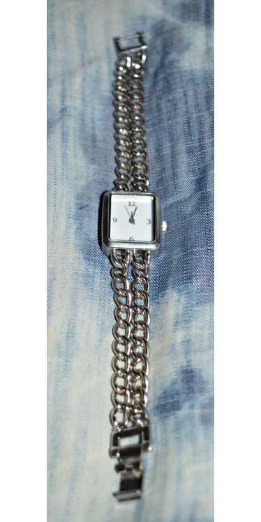 Chain Women's Watch Rectangle Stainless Steel Dual