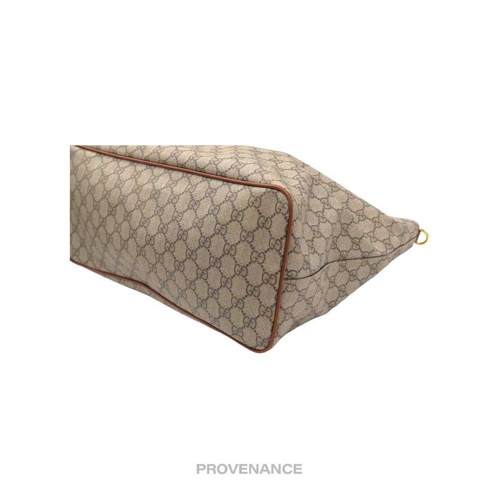 Gucci 🔴 Gucci Tote Bag - GG Supreme Canvas Brown - image 5