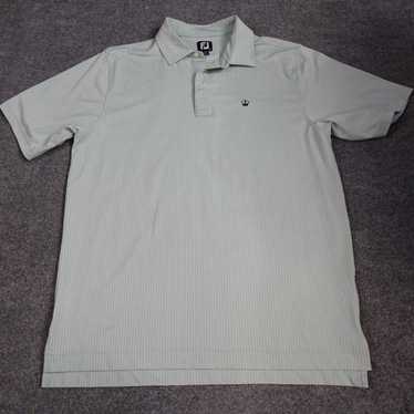 Footjoy Footjoy Polo Shirt L Blue Striped Perform… - image 1