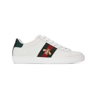 Gucci GUCCI White Embroidered Bee Ace Sneakers - image 1