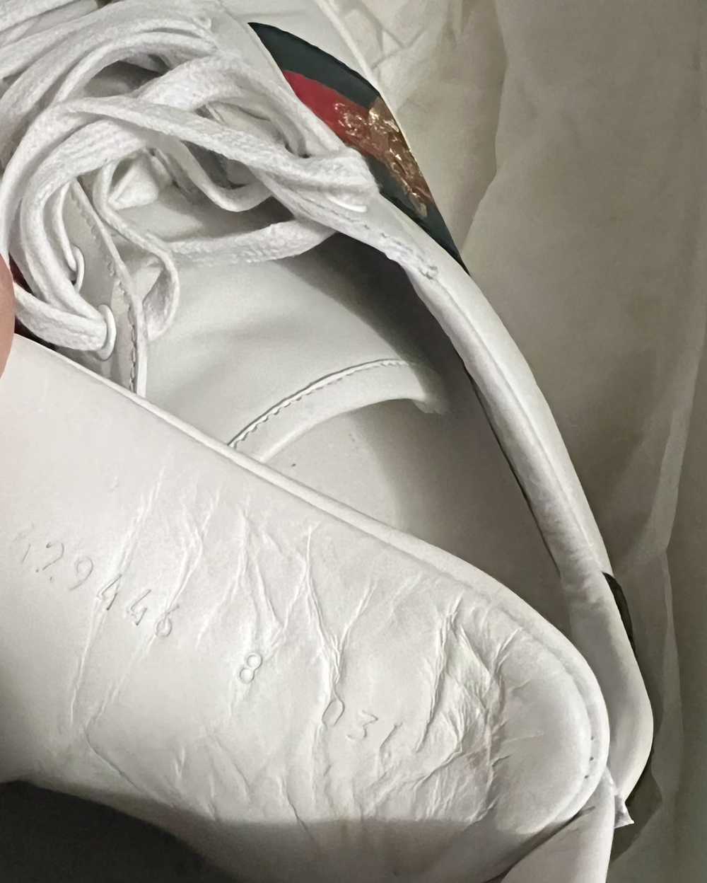 Gucci GUCCI White Embroidered Bee Ace Sneakers - image 8