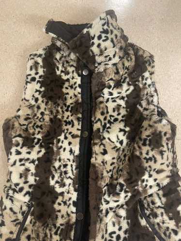 Vintage Betsey Johnson Y2K Silk Leopard Animal Print Flare Slip Dress Size  0 XS