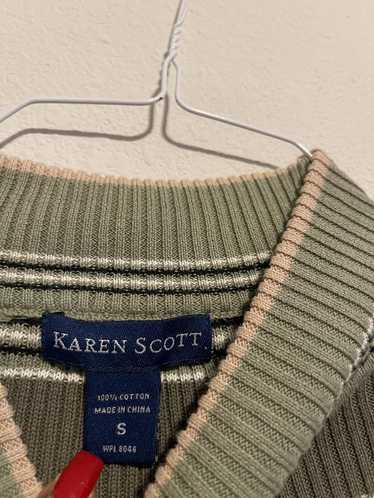 Designer VTG Karen Scott Striped High Neck Knitted