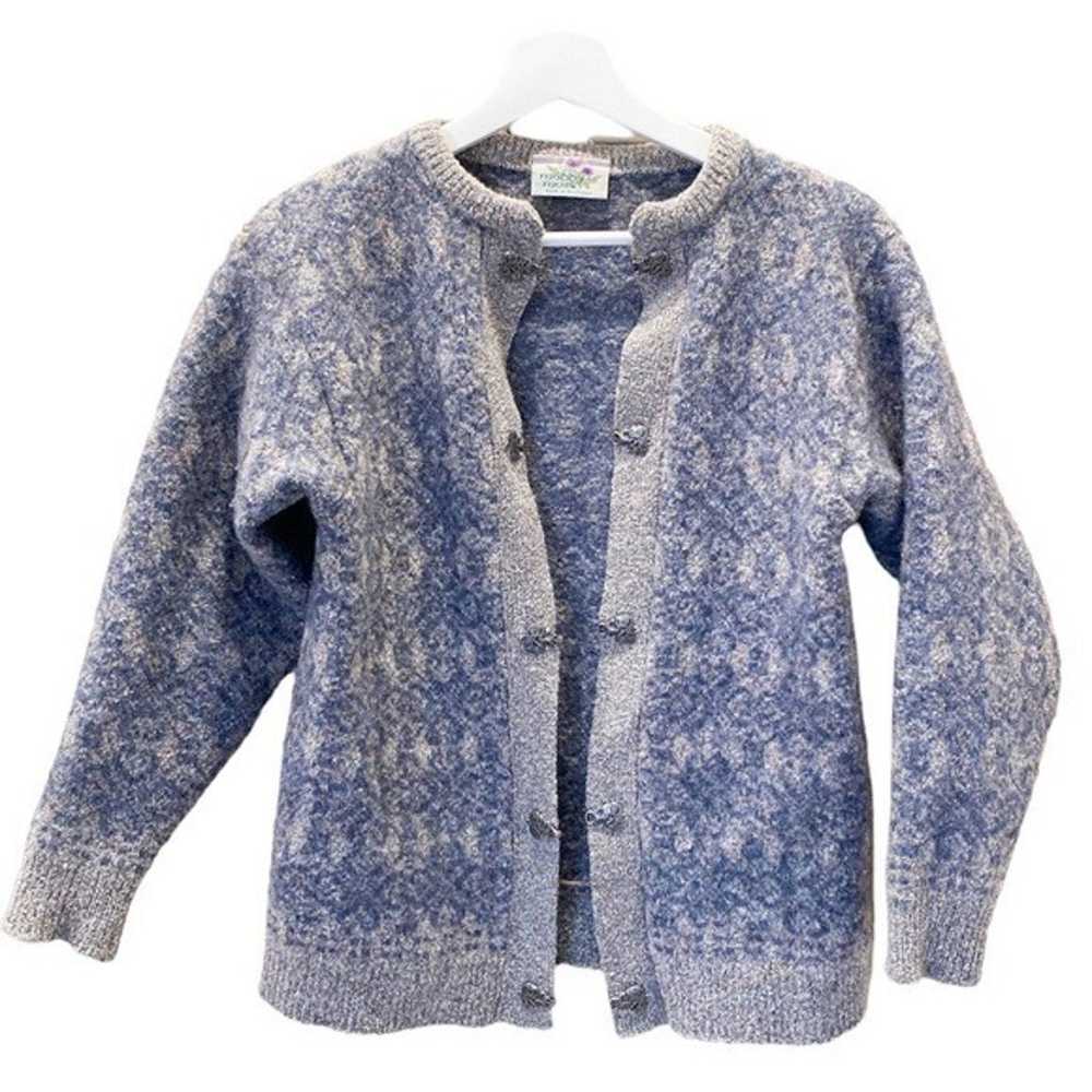 Nordic made in Scotland wool cardigan sweater - image 1