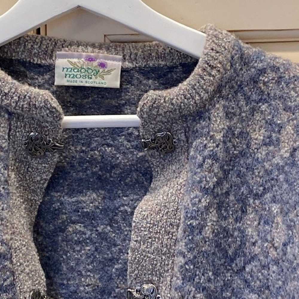 Nordic made in Scotland wool cardigan sweater - image 2