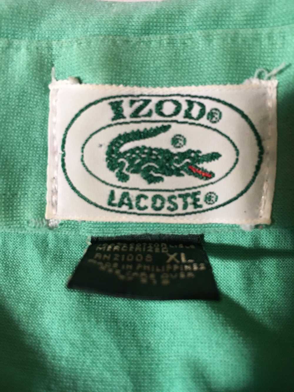 Izod × Lacoste XL Green Vintage 1980s / 1990s Emb… - image 3