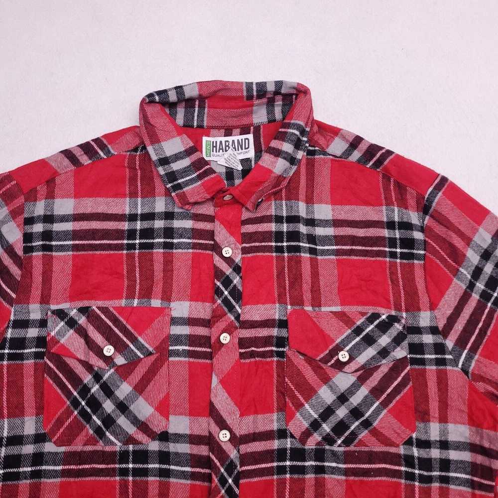 Haband Haband Madras Flannel Button Up Shirt Mens… - image 1