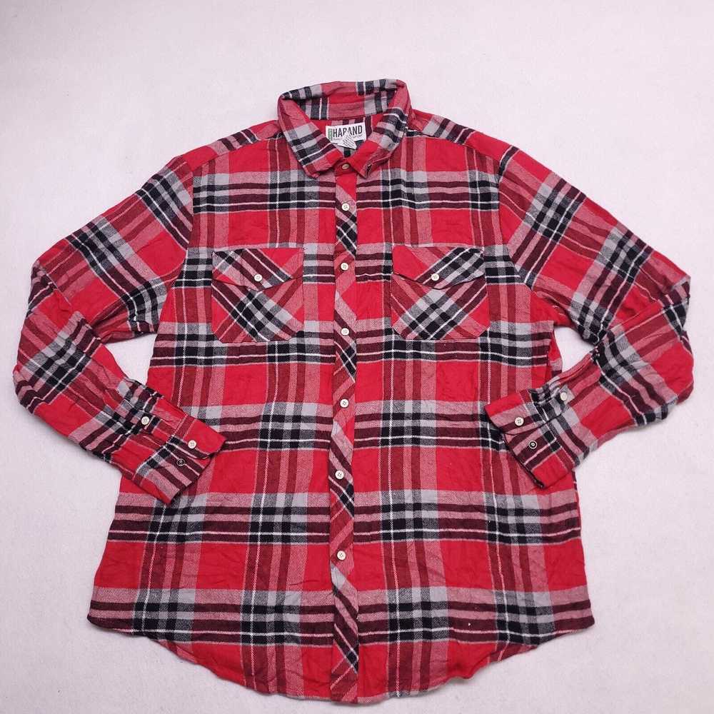Haband Haband Madras Flannel Button Up Shirt Mens… - image 2