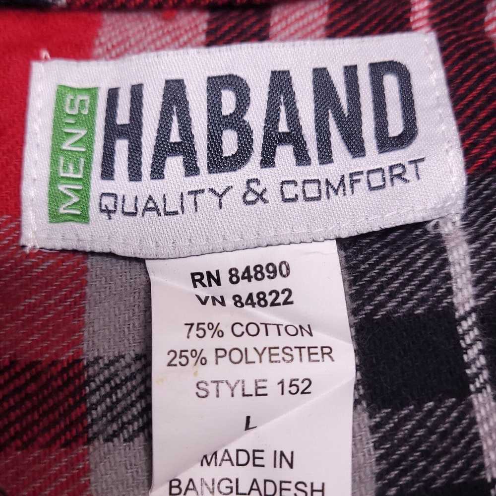Haband Haband Madras Flannel Button Up Shirt Mens… - image 3