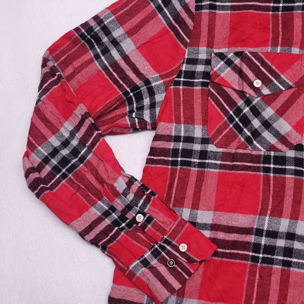 Haband Haband Madras Flannel Button Up Shirt Mens… - image 4