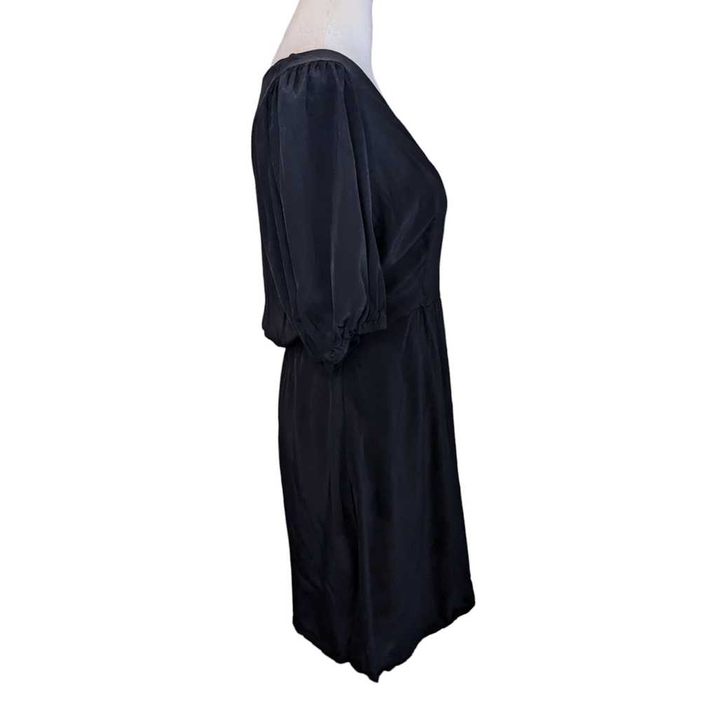 Other New Day Black Balloon Sleeve Faux Wrap Mini… - image 5