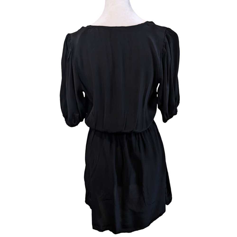 Other New Day Black Balloon Sleeve Faux Wrap Mini… - image 6