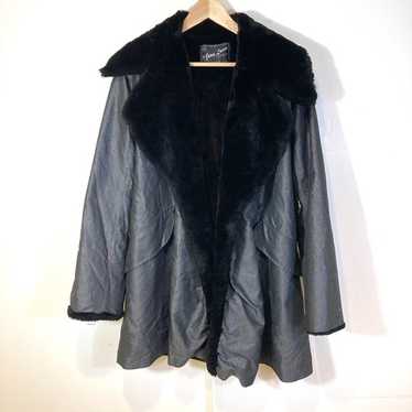 ダークブラウン 毛皮コート ロング丈 Jean Louis de Paris 美品✨ リアルファー マキシ丈 ラビット ロングコート ダーク
