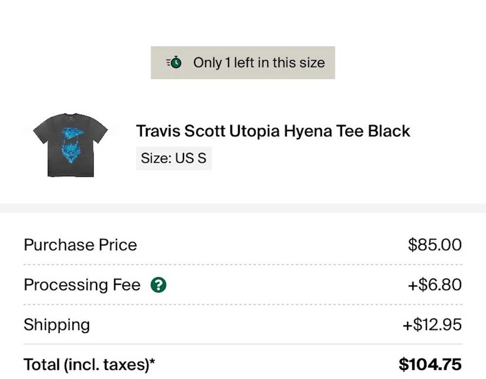 Travis Scott Travis Scott Utopia Hyena Tee - image 4