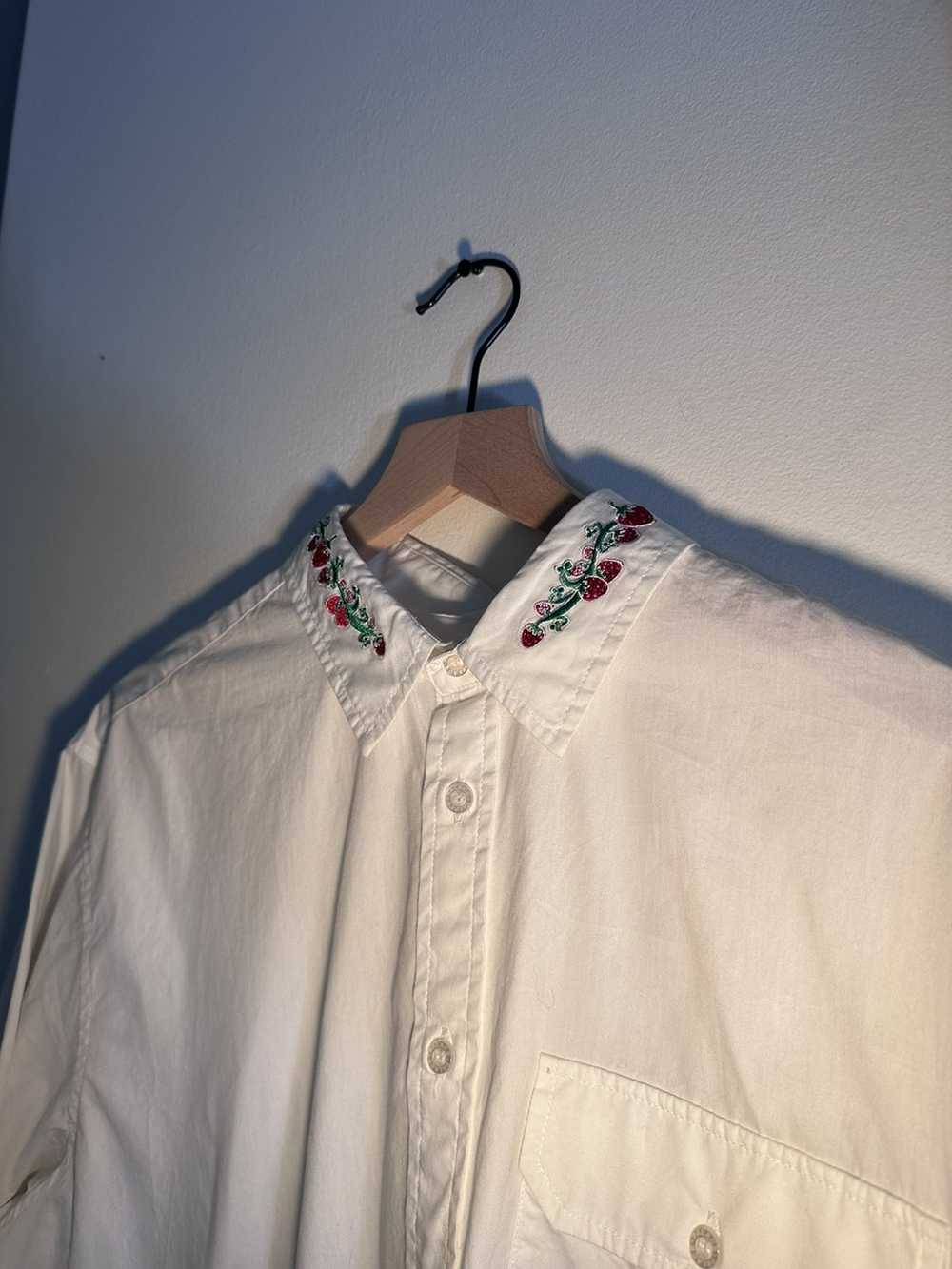 Streetwear Palace Cropped Strawberry Button Up - image 4