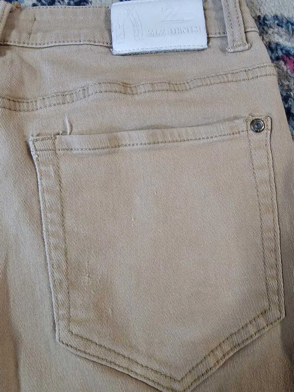 Designer ZLZ Denim Khaki Shorts 31W Casual - image 6