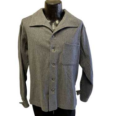 Unkwn 50's Gray HEAVY WOOL Military LUMBERJACK Fi… - image 1