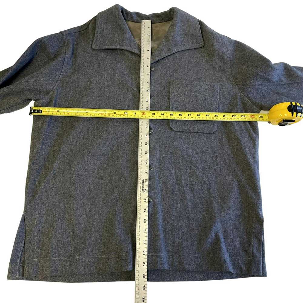 Unkwn 50's Gray HEAVY WOOL Military LUMBERJACK Fi… - image 6