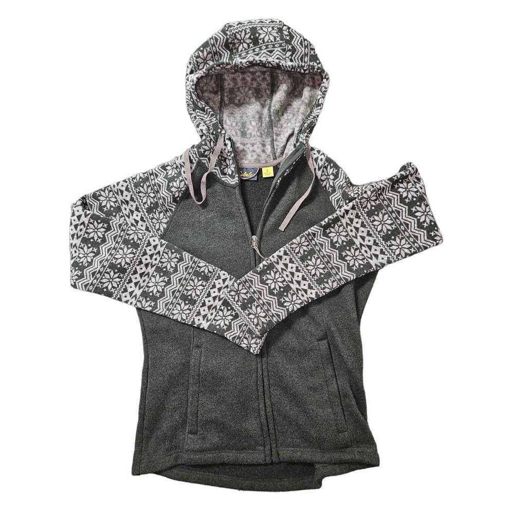 Cabelas Cabela's Olive Green Fair Isle Hooded Swe… - image 1