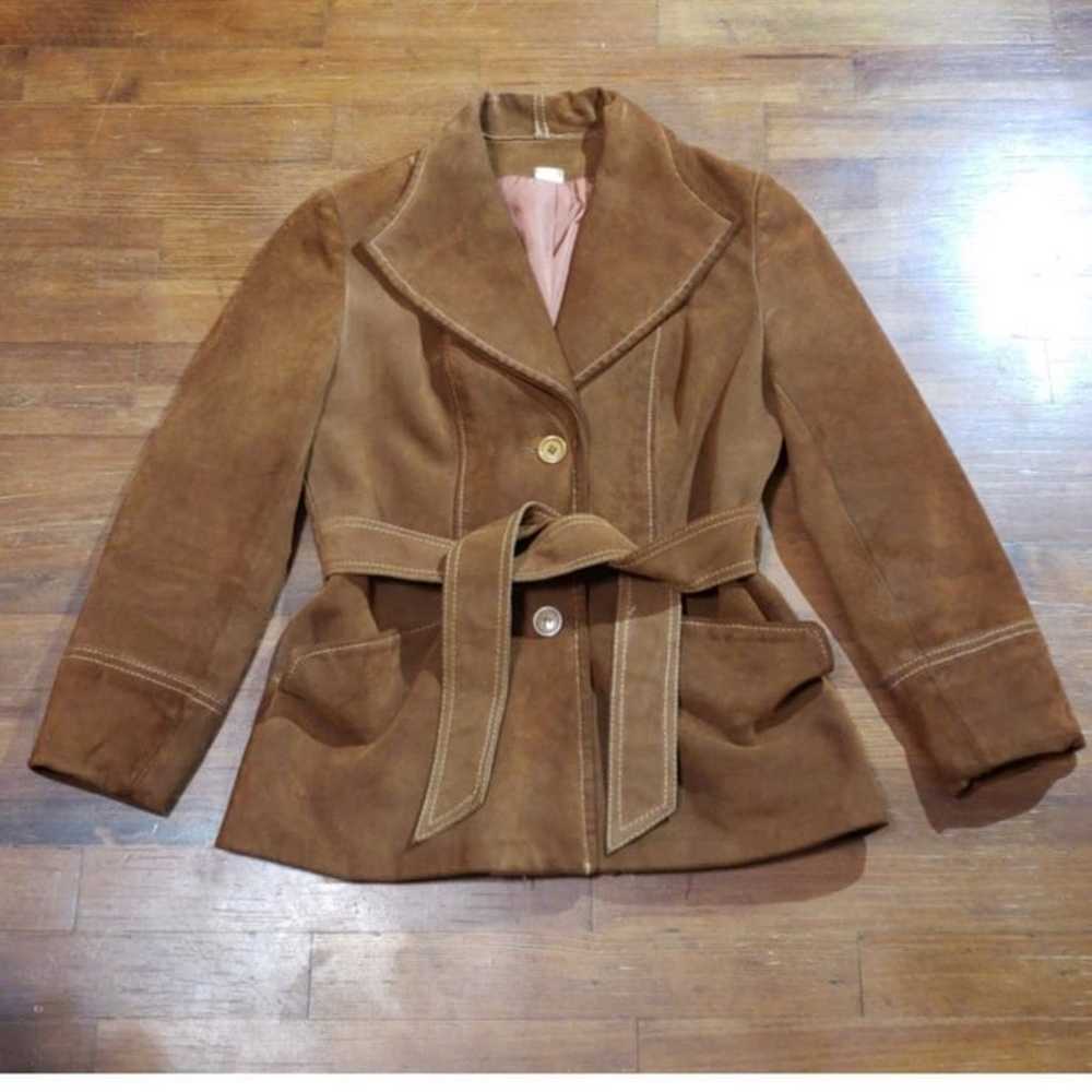 Vintage Leather Coat Jacket 70’s Boho Dream - image 1