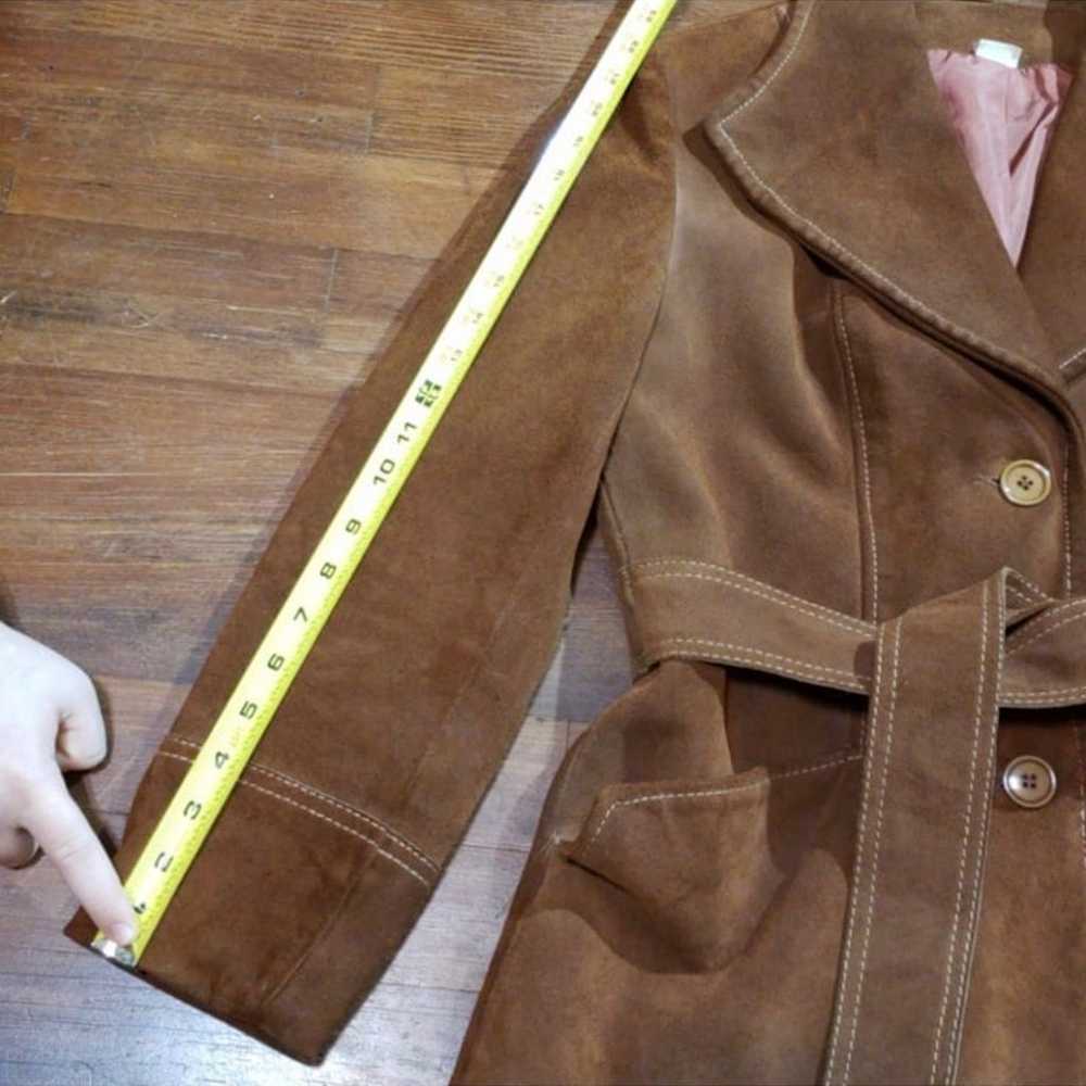 Vintage Leather Coat Jacket 70’s Boho Dream - image 2