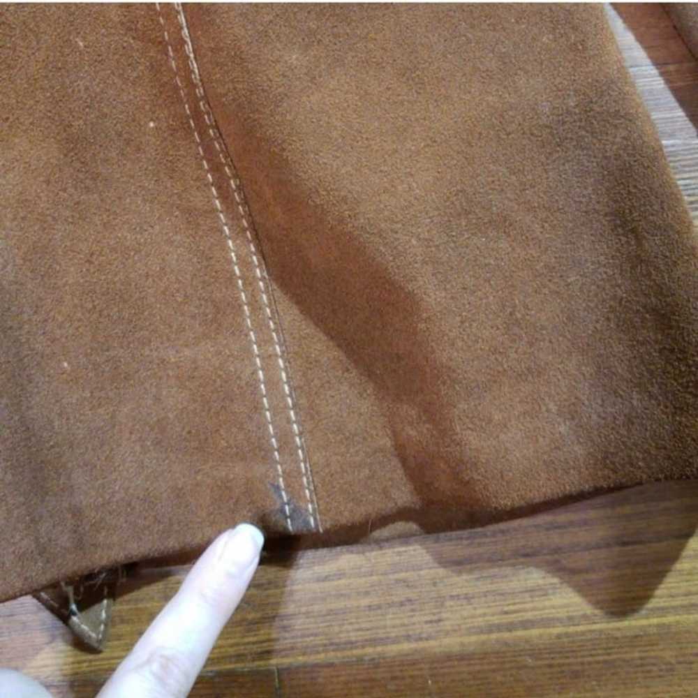 Vintage Leather Coat Jacket 70’s Boho Dream - image 6