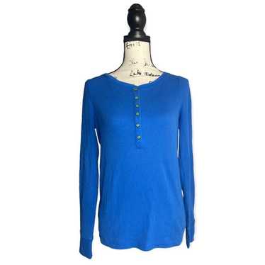 Other C. Wonder SZ M blue long sleeve ribbed top - image 1