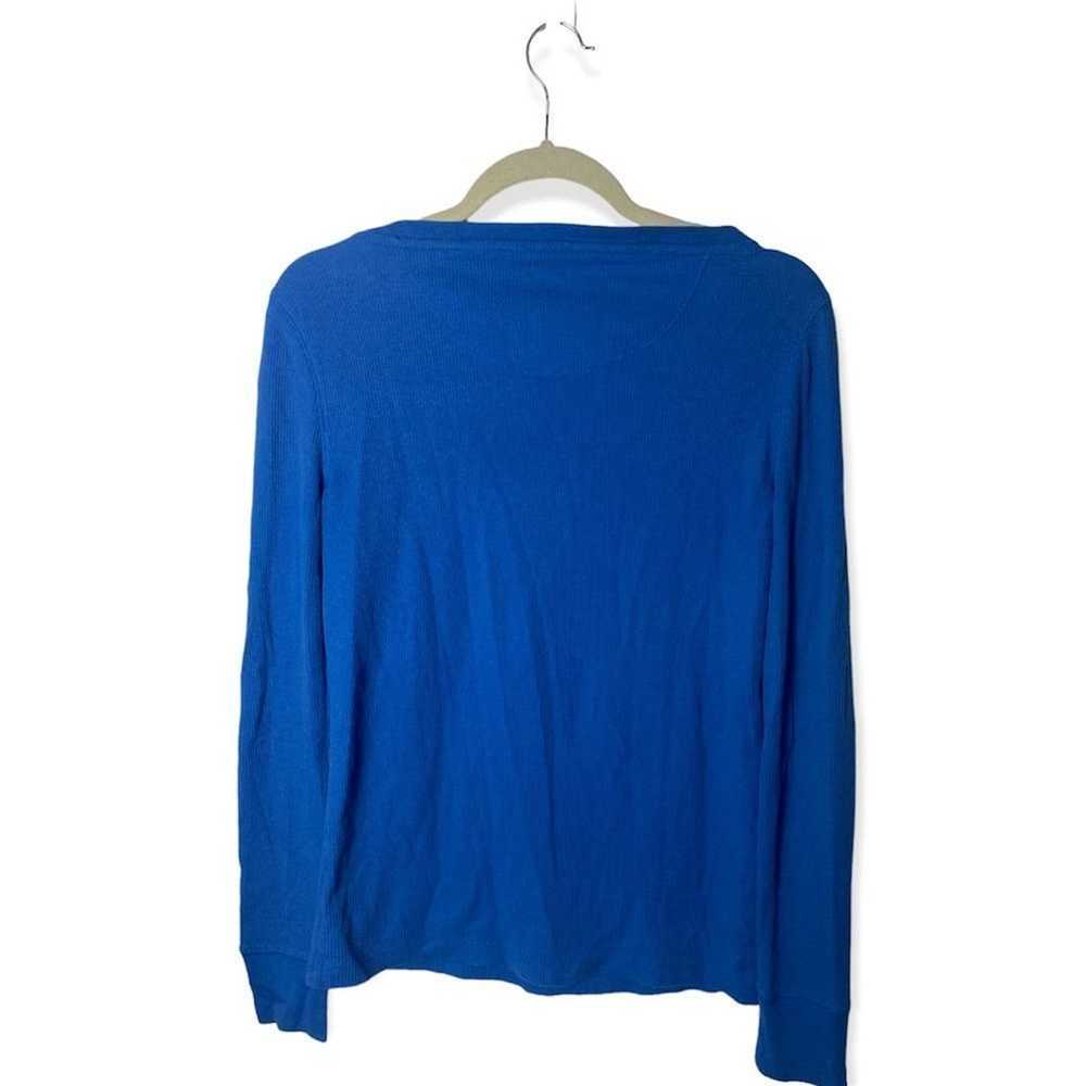 Other C. Wonder SZ M blue long sleeve ribbed top - image 3