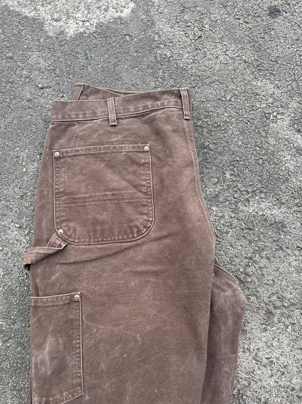 Carhartt Vintage Brown faded distressed Double Kn… - image 3