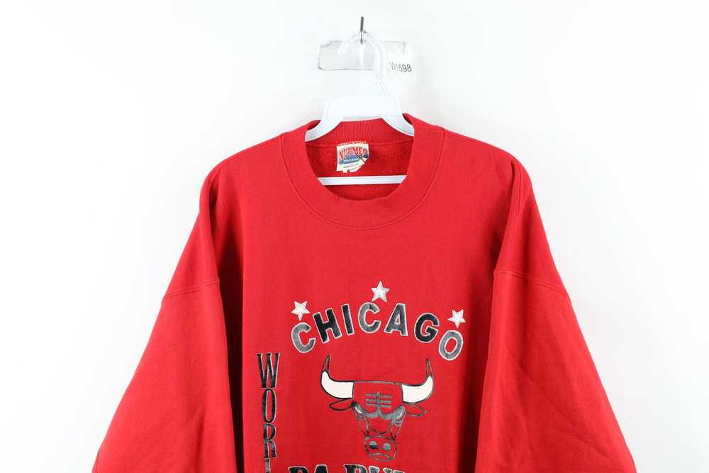 Vintage Vintage 90s Chicago Bulls Basketball Worl… - image 2