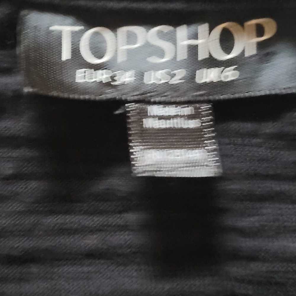 Topshop Topshop Black Cotton Long Sleeve Crop Top… - image 3