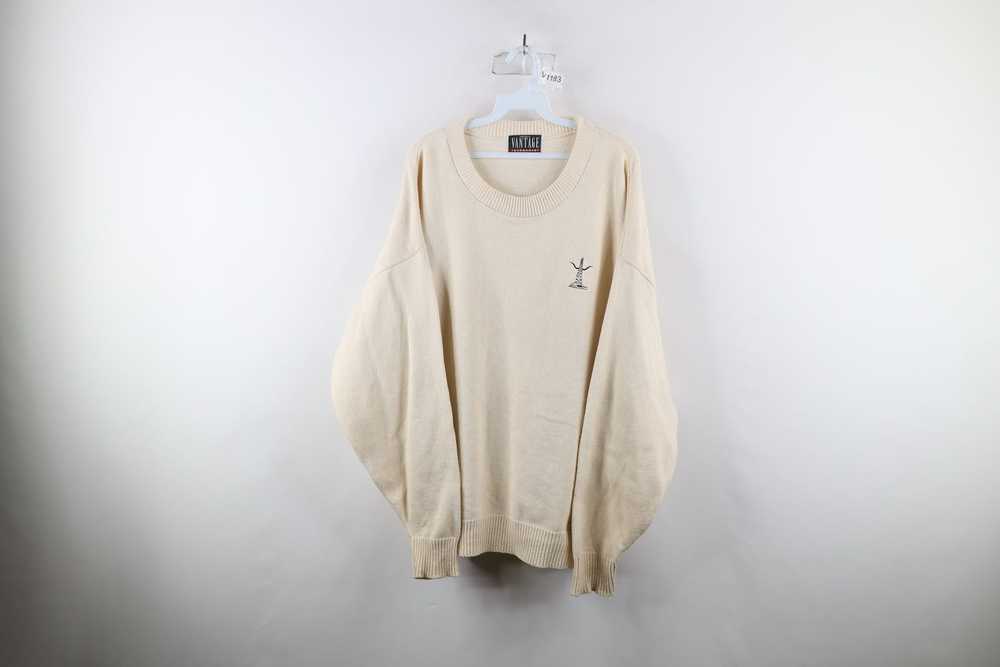 Vintage Vintage 90s Oil Drill Knit Crewneck Sweat… - image 1