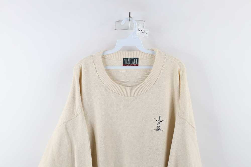 Vintage Vintage 90s Oil Drill Knit Crewneck Sweat… - image 2