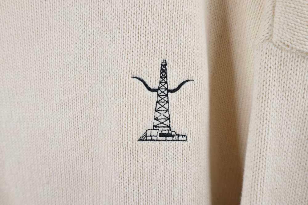 Vintage Vintage 90s Oil Drill Knit Crewneck Sweat… - image 4