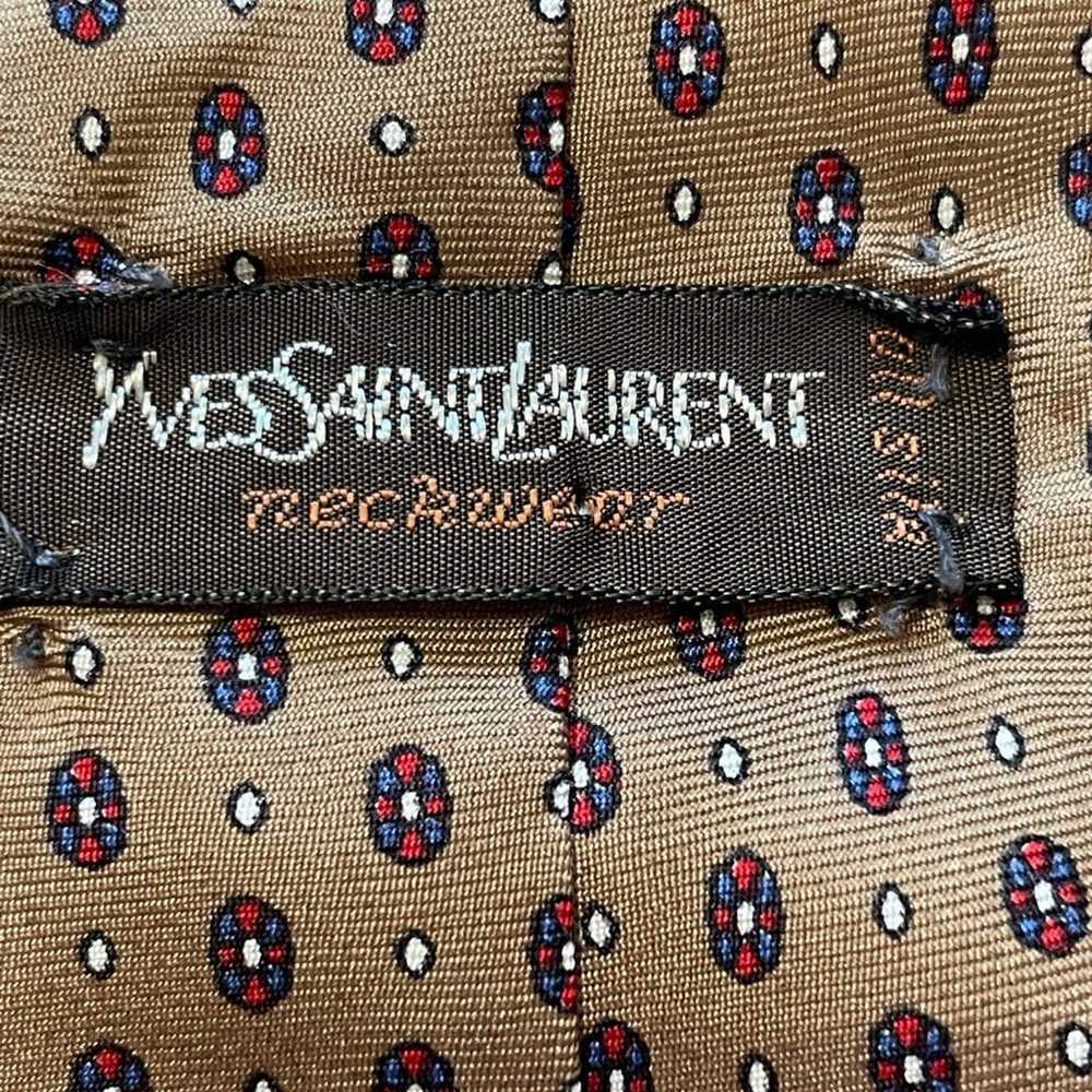 Yves Saint Laurent YSL SILK Necktie Mens Tie Vint… - image 2