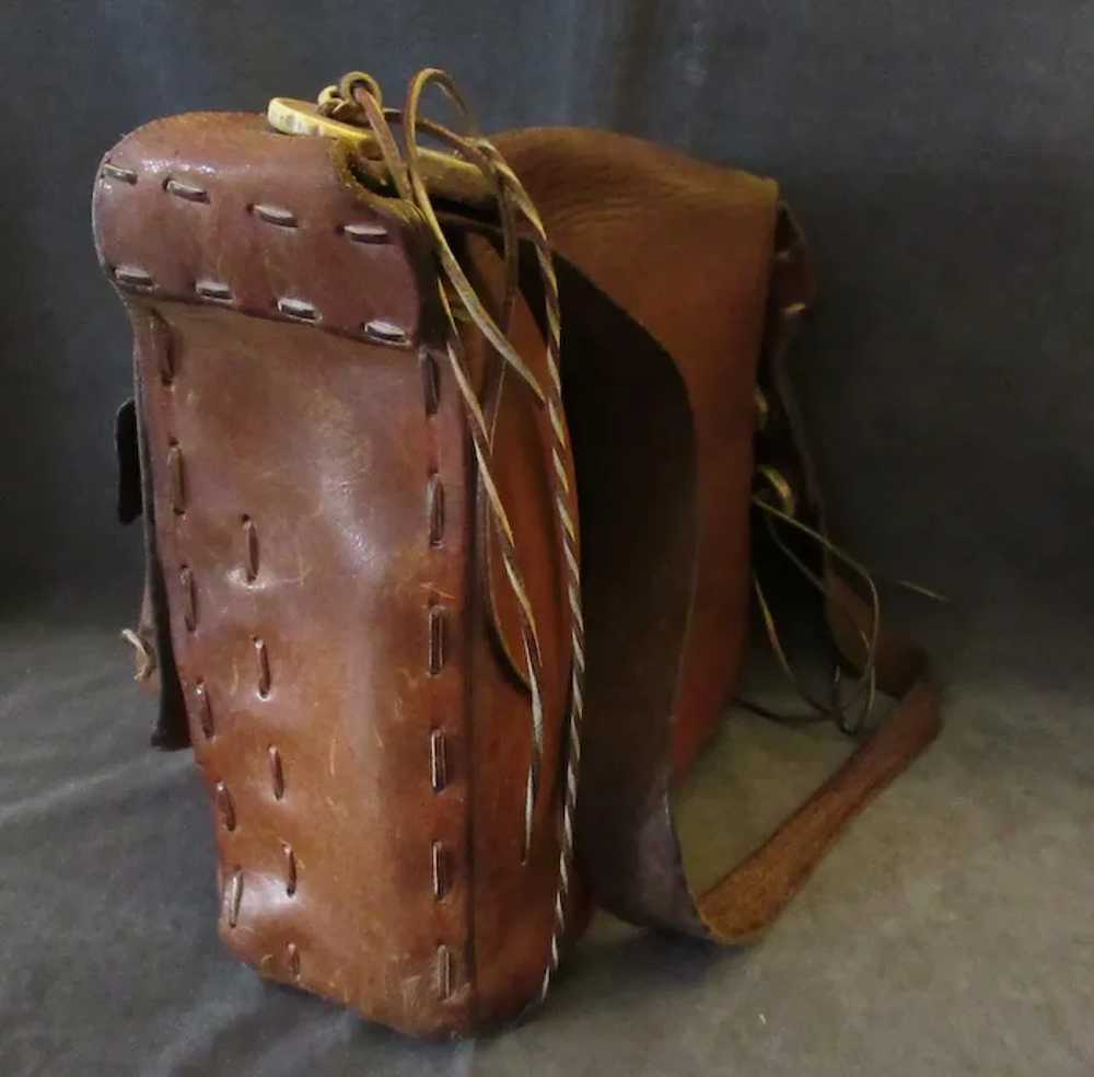 Hade Made Saddlebag Style Leather Purse with Matc… - image 6